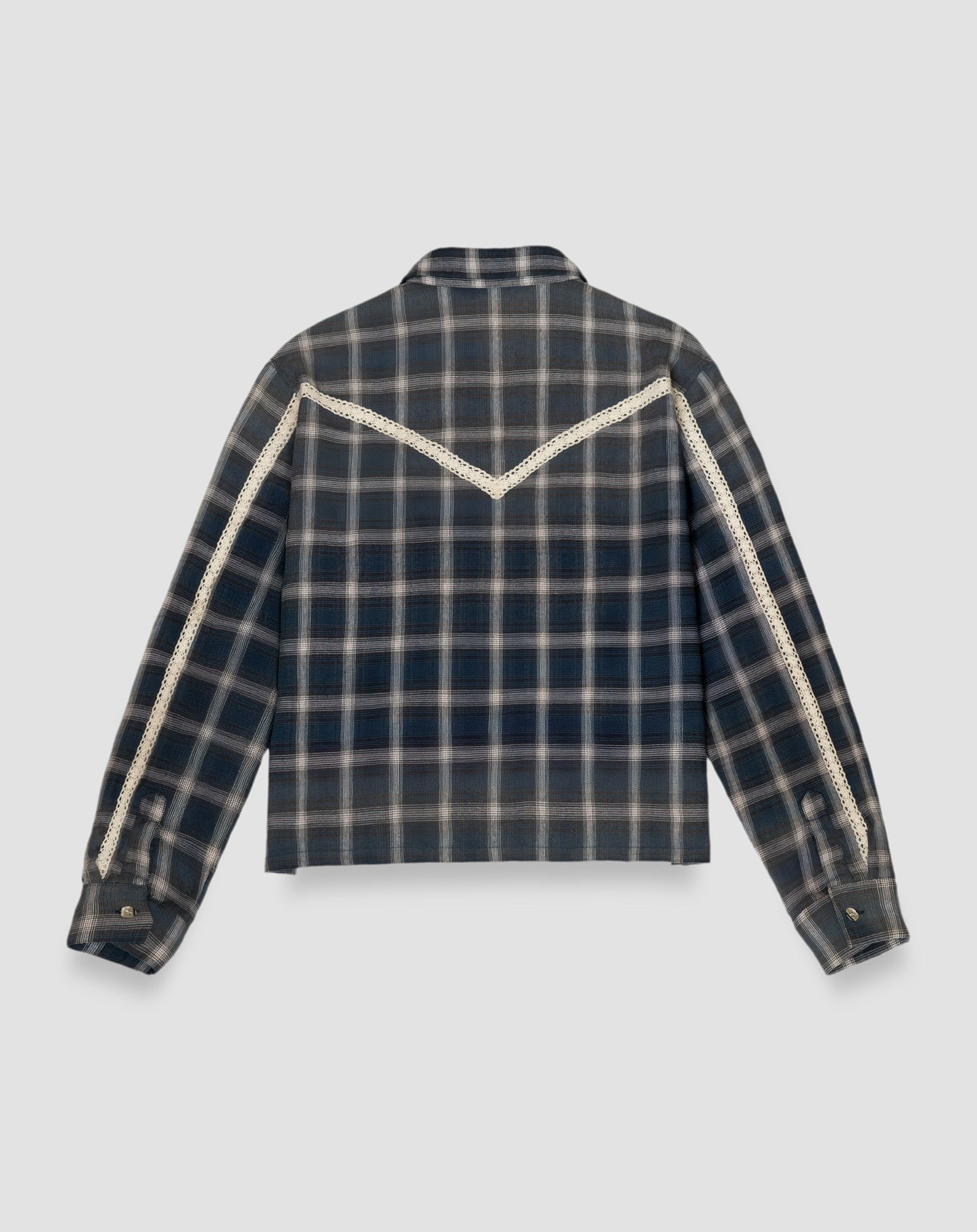 Gingillo Vaquero Plaid Button-Up Shirt - Navy