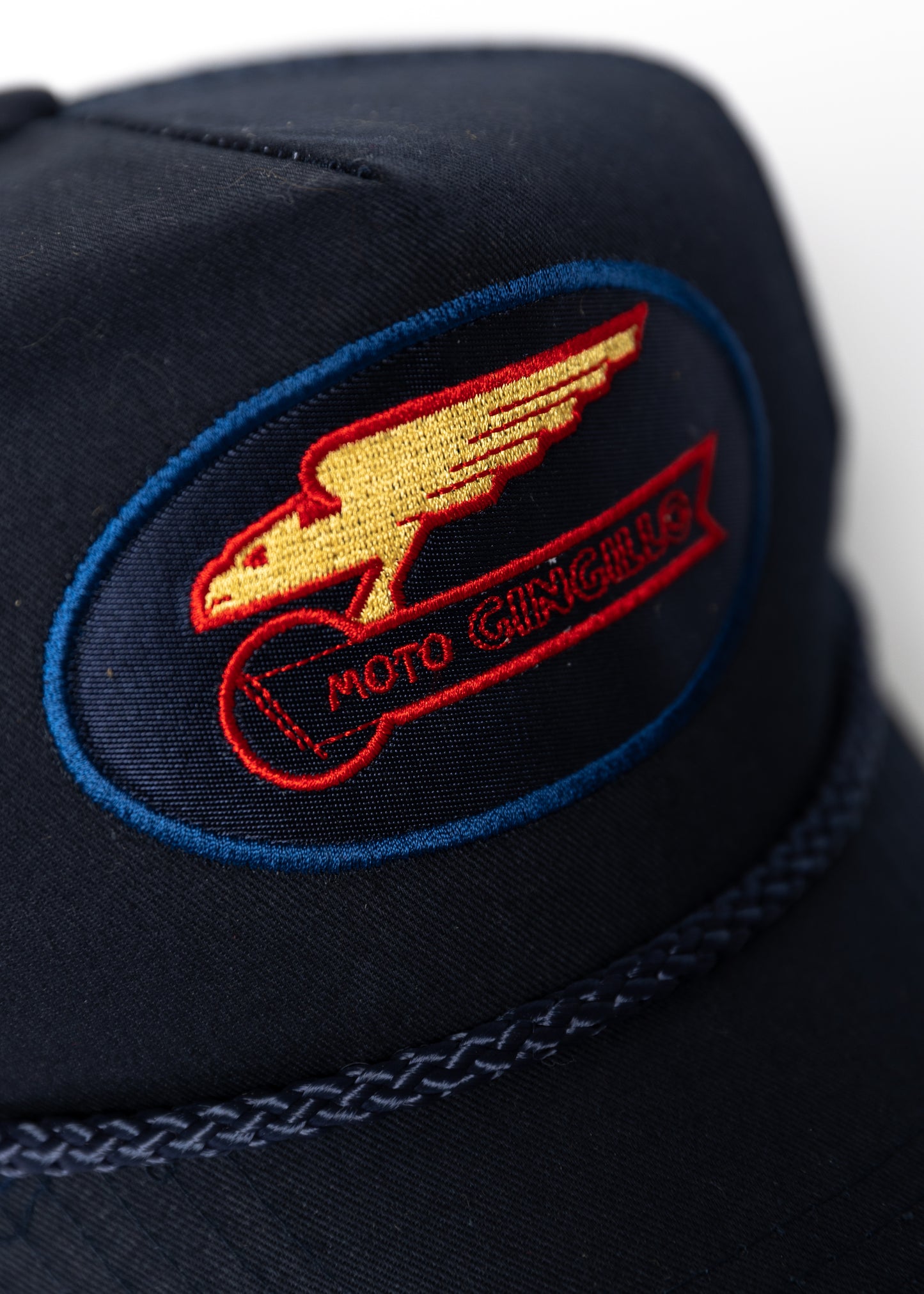 "Moto Gingillo" Mesh Back Trucker Cap - Navy Blue