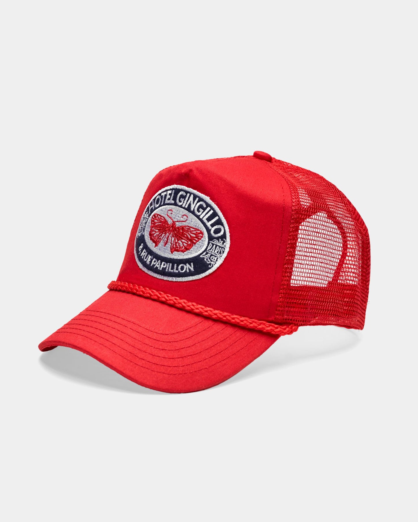 Parisian Mesh Back Trucker Cap - Red