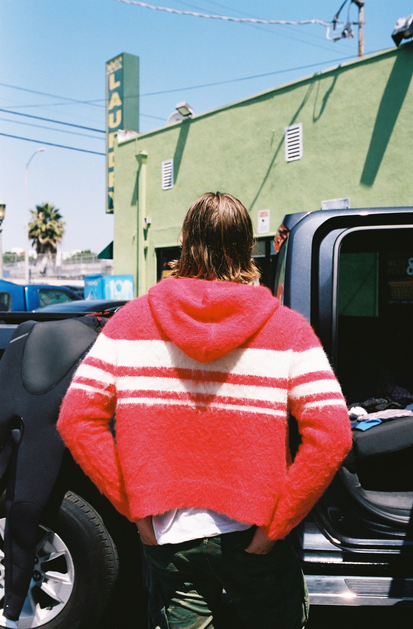 Gingillo Cadiz Wool Zip-Up Hoodie - Rosso/Crema