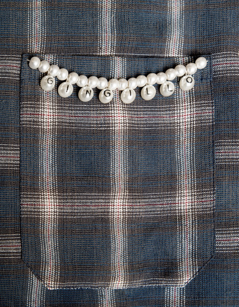 Gingillo Vaquero Plaid Button-Up Shirt - Navy