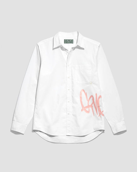 Gingillo Defacement Oxford Button-Up - White