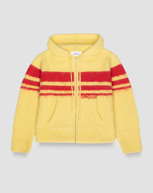 Gingillo Cadiz Wool Zip-Up Hoodie - Yellow