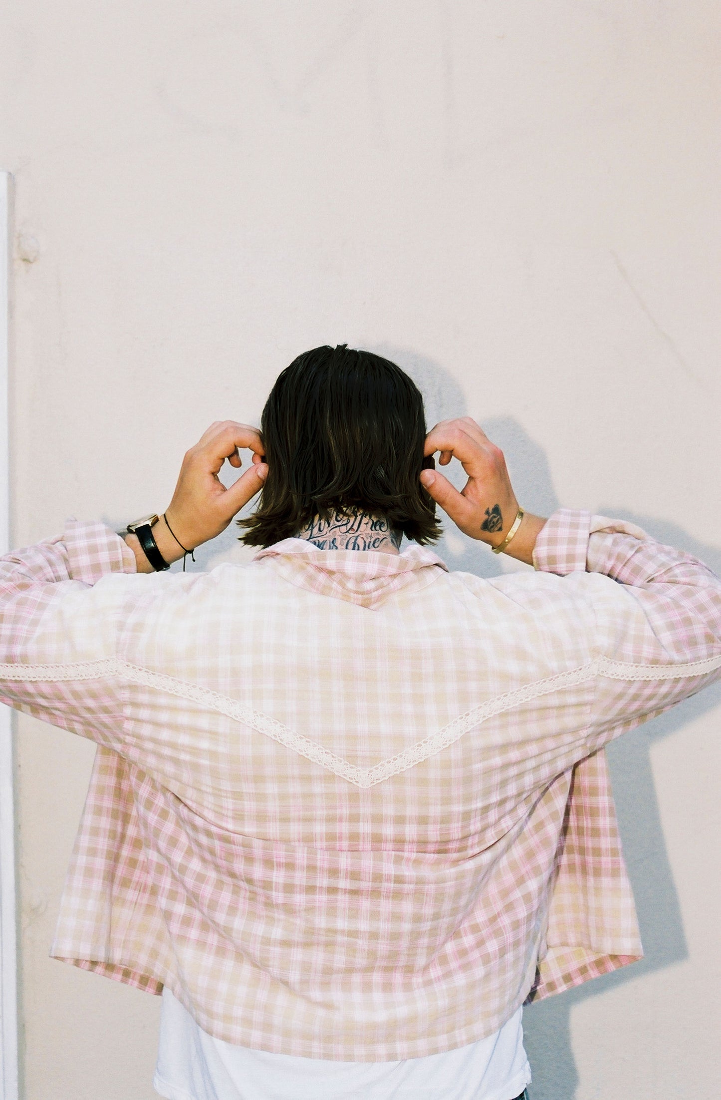 Gingillo Vaquero Plaid Button-Up Shirt - Tan