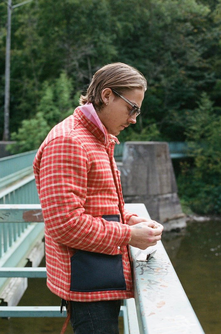 Gingillo Surf Flannel Jacket - Red Plaid