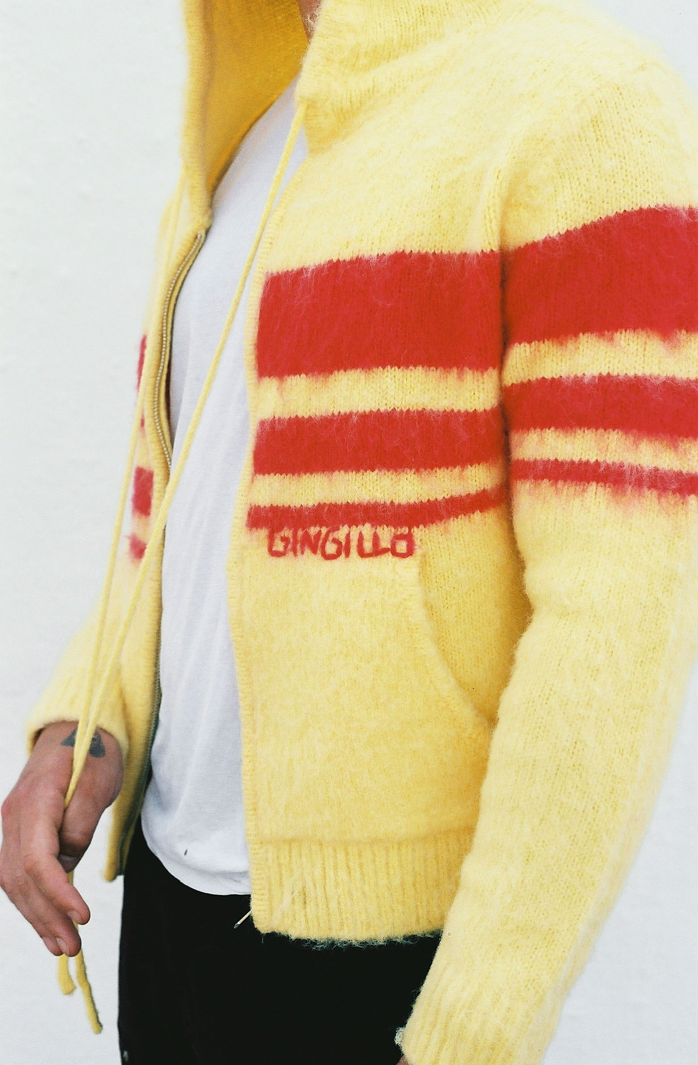 Gingillo Cadiz Wool Zip-Up Hoodie - Yellow