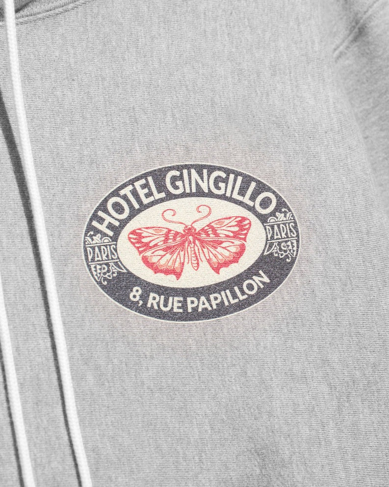 Gingillo Parisian Jersey Cotton Hoodie - Heather Grey