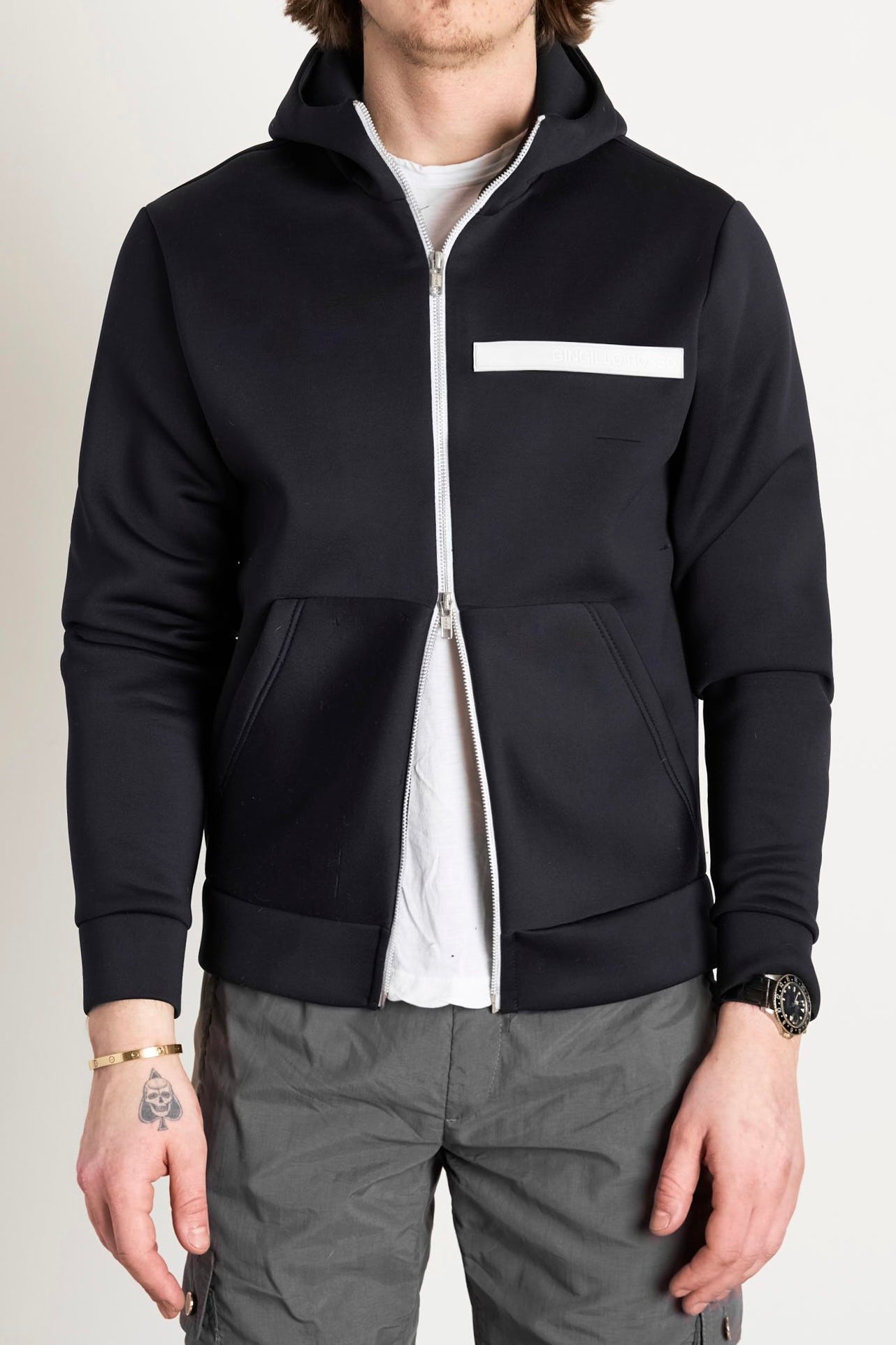 Gingillo Plongeur Zip-Up Hoodie - Navy