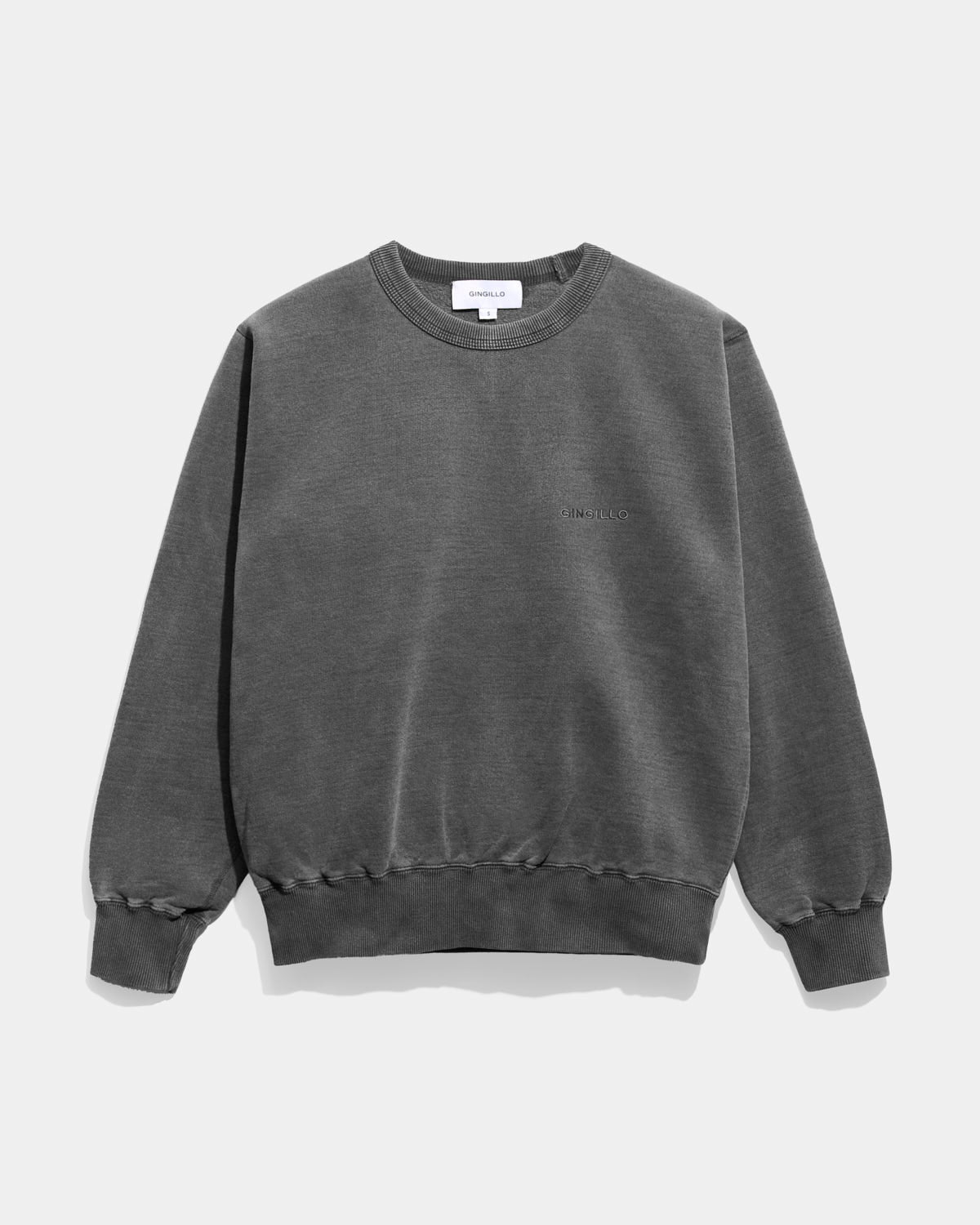 Gingillo Wordmark Washed Crewneck - Washed Black