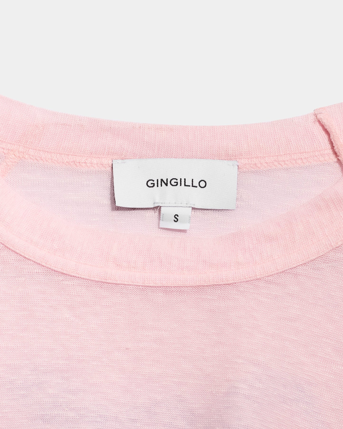 Gingillo Linen Knit Raglan Crewneck - Pink