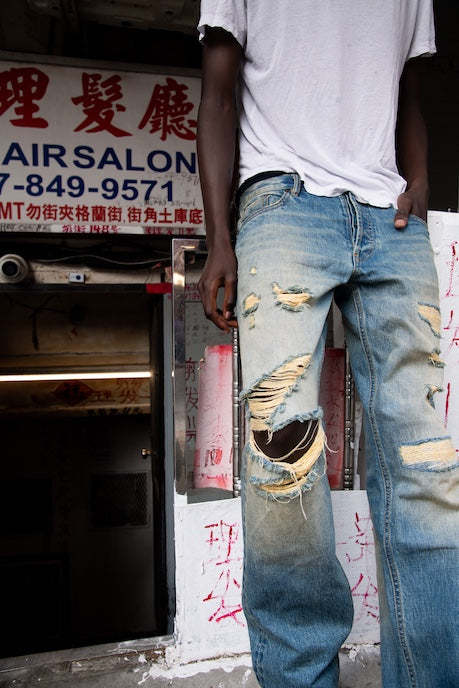 Gingillo 14.5 Oz Distressed Denim