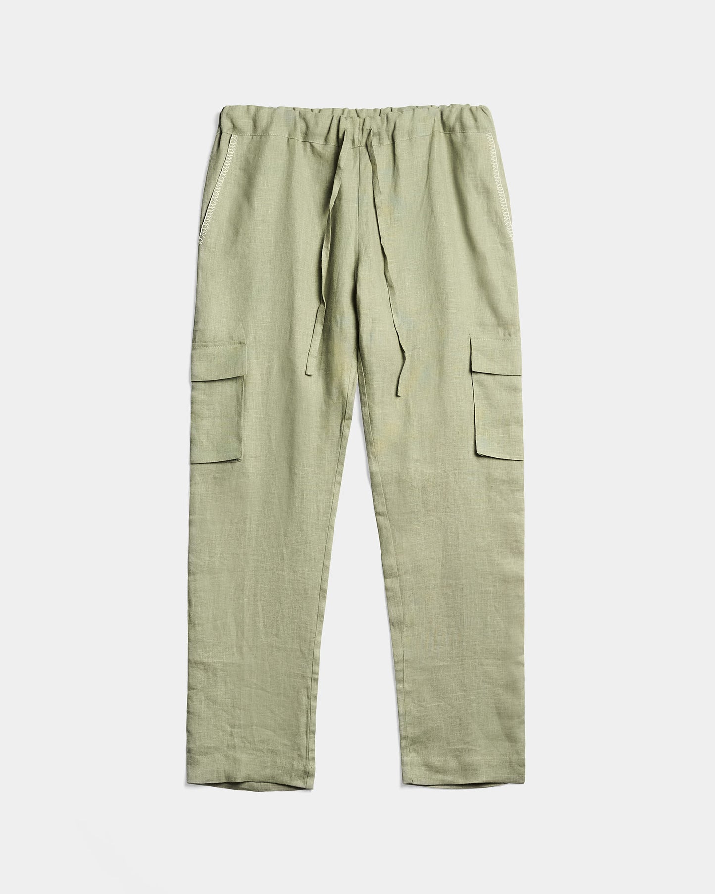 Gingillo Linen Cargo Pant - Green