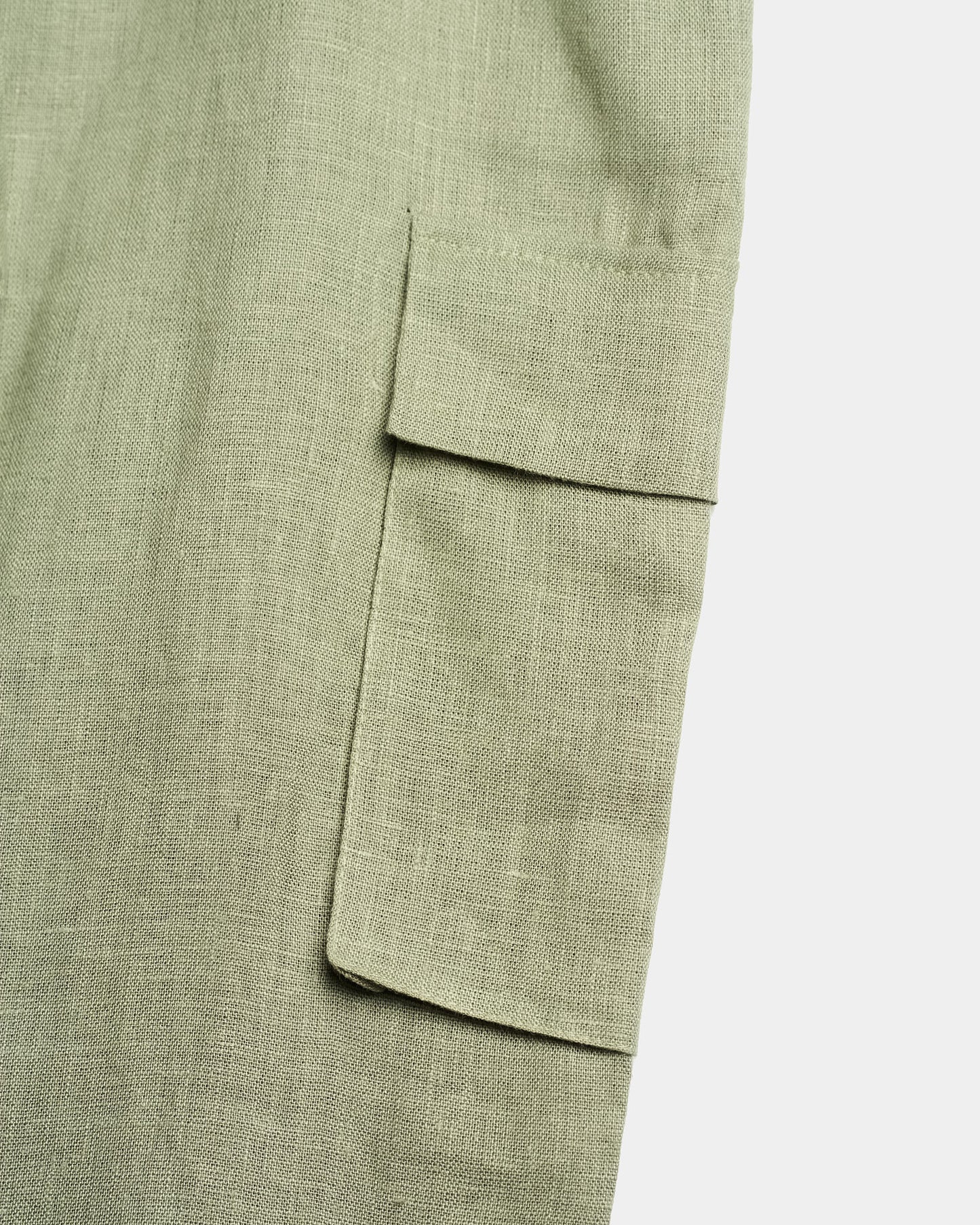 Gingillo Linen Cargo Pant - Green