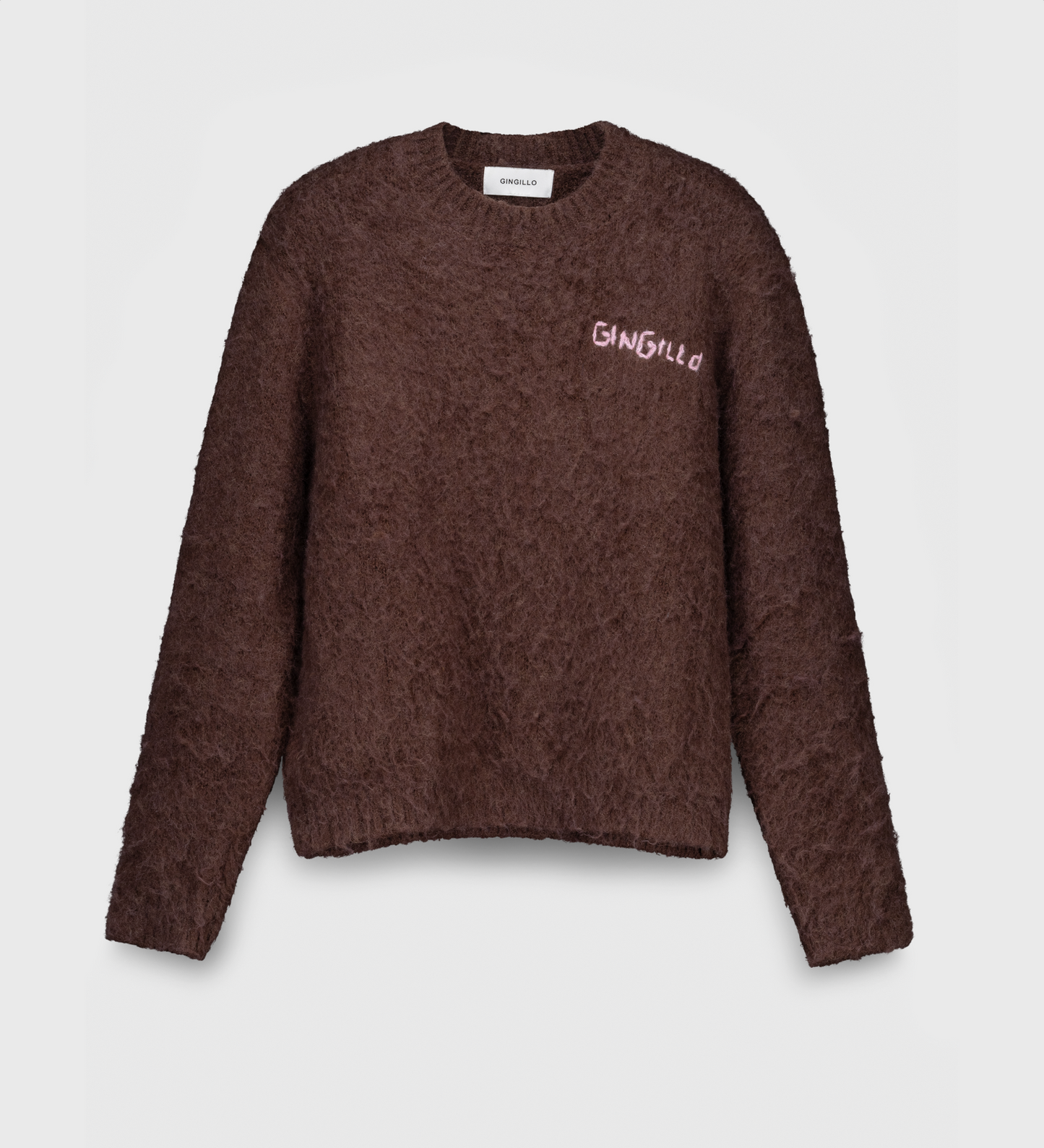 Gingillo Cráneo Wool Crewneck - Brown/Pink