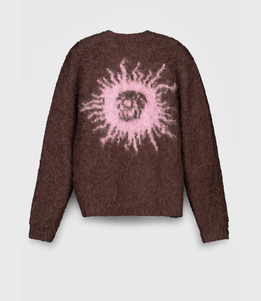 Gingillo Cráneo Wool Crewneck - Brown/Pink