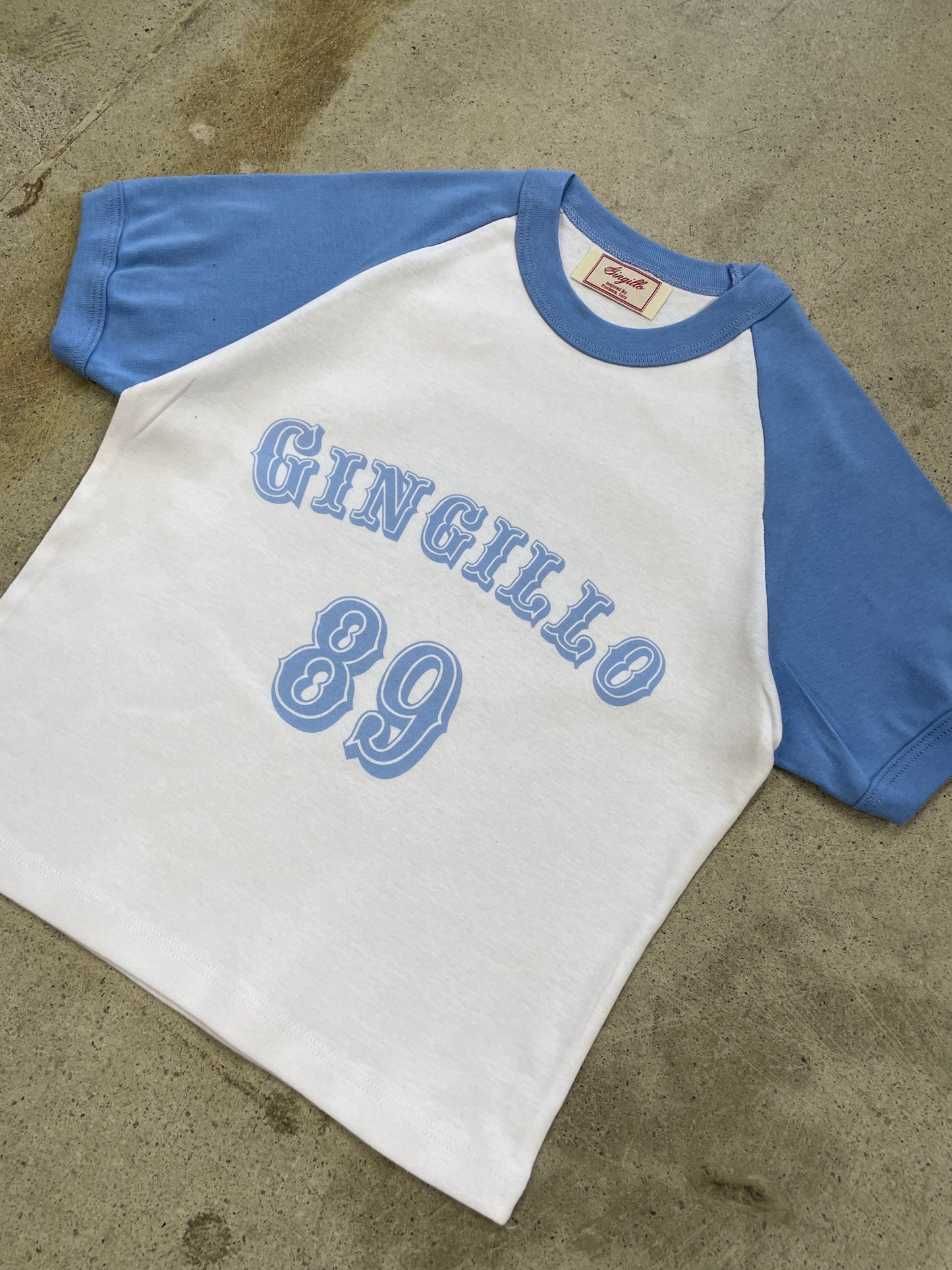 Gingillo Women's Western Raglan Tee - Baby Blue